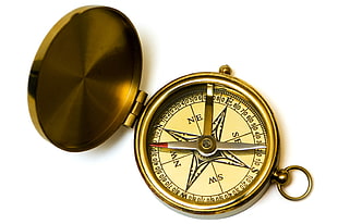 gold-plated compass